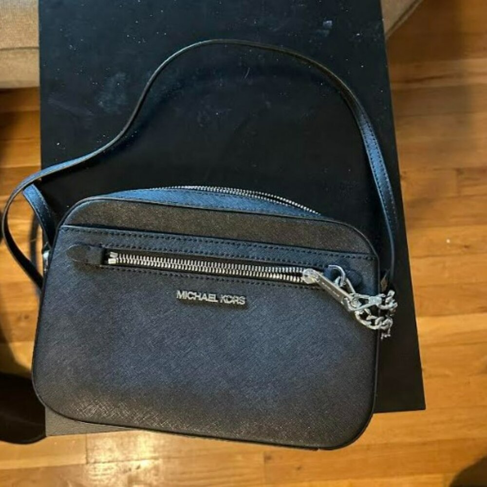 Ginny Leather Crossbody Bag- Michael Kors